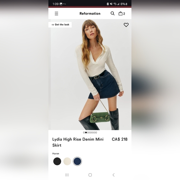 Reformation Lydia denim skirt (brand new) - Picture 2 of 5